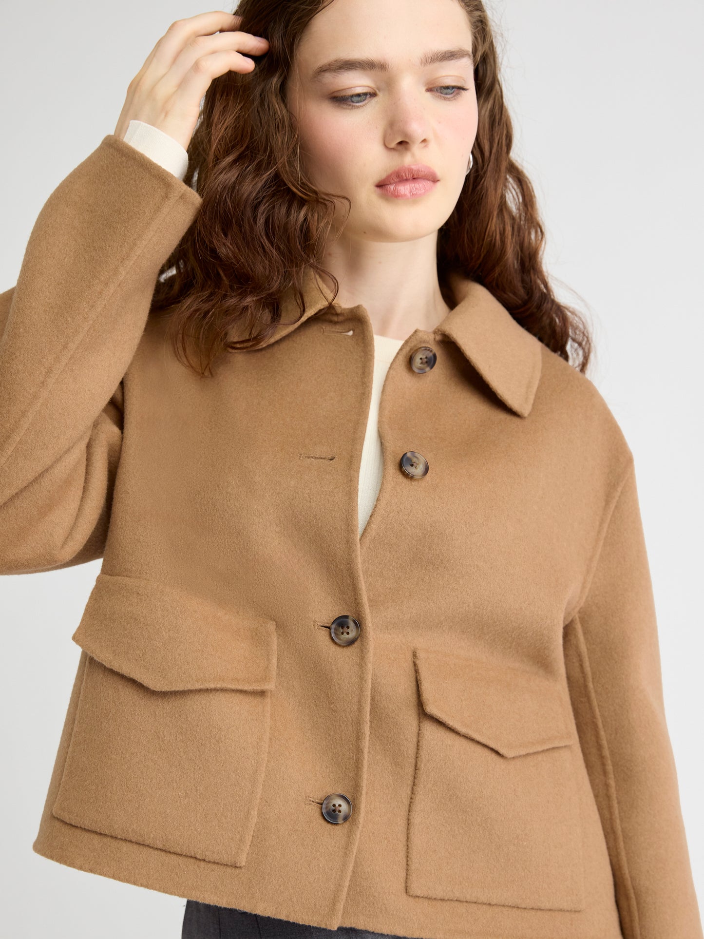 Wool-Blend Double-Face Worker Jacket