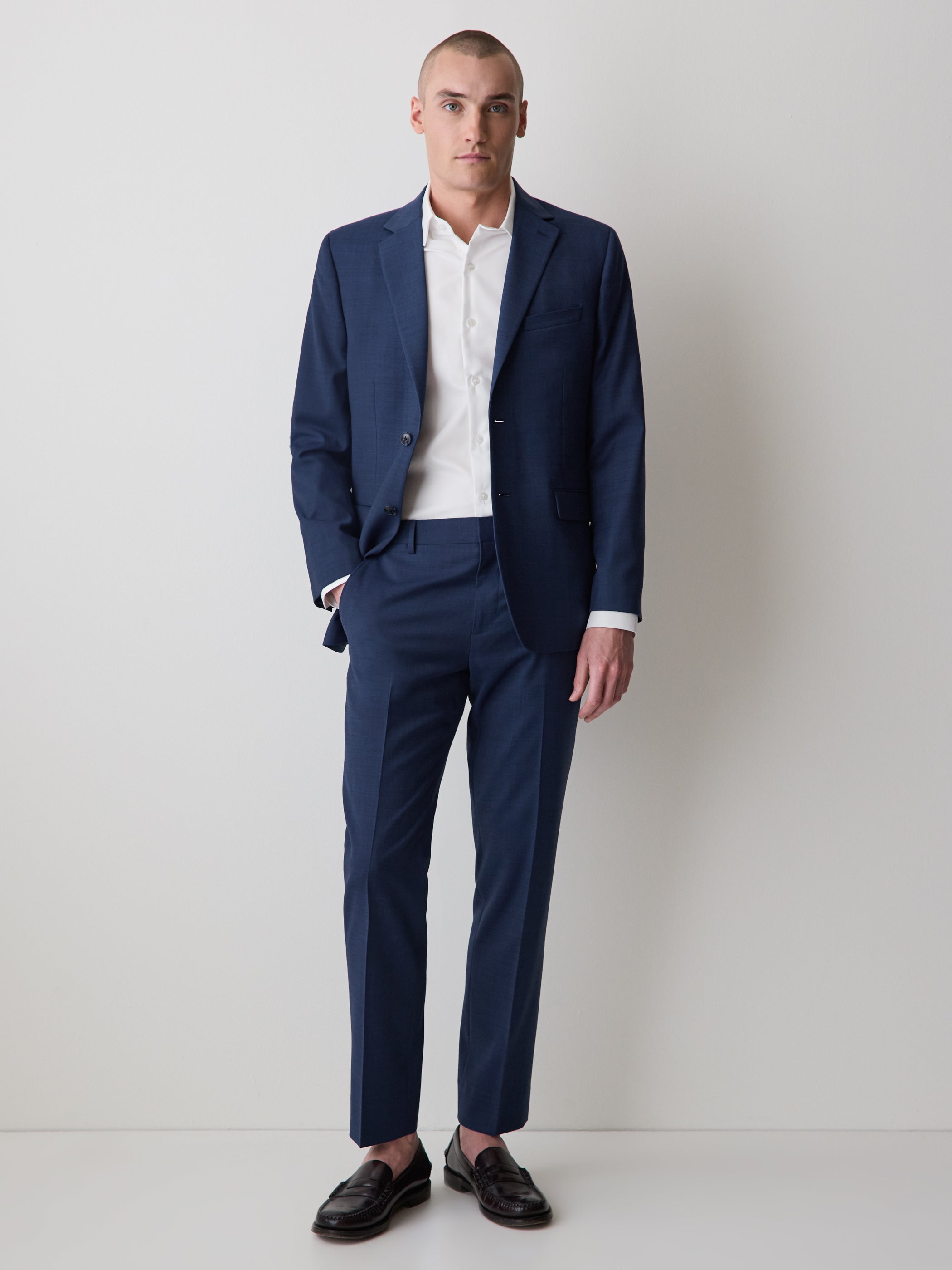Tailored Wool Blend Mens Woven Pant