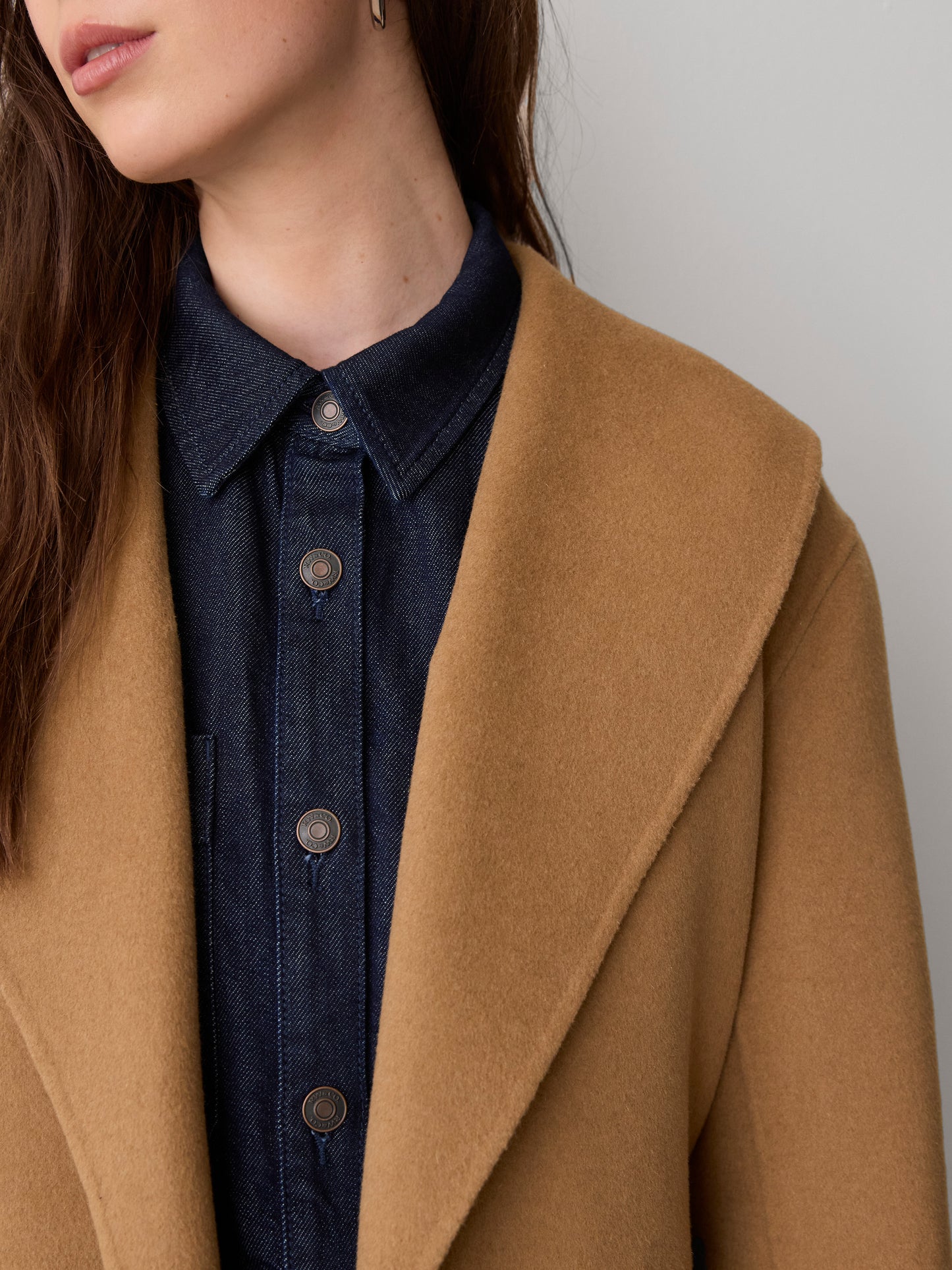 Double Face Long Coat with Belt