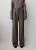 Wide Leg High Rise Stretch Woven Pant