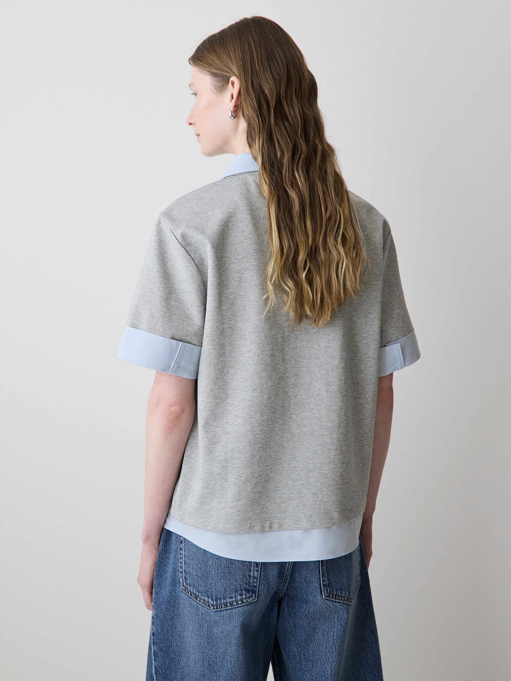 Polo Bimatière à Manches Courtes