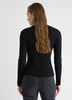 Mock-Neck Sweater with Buttons on Sleeves
