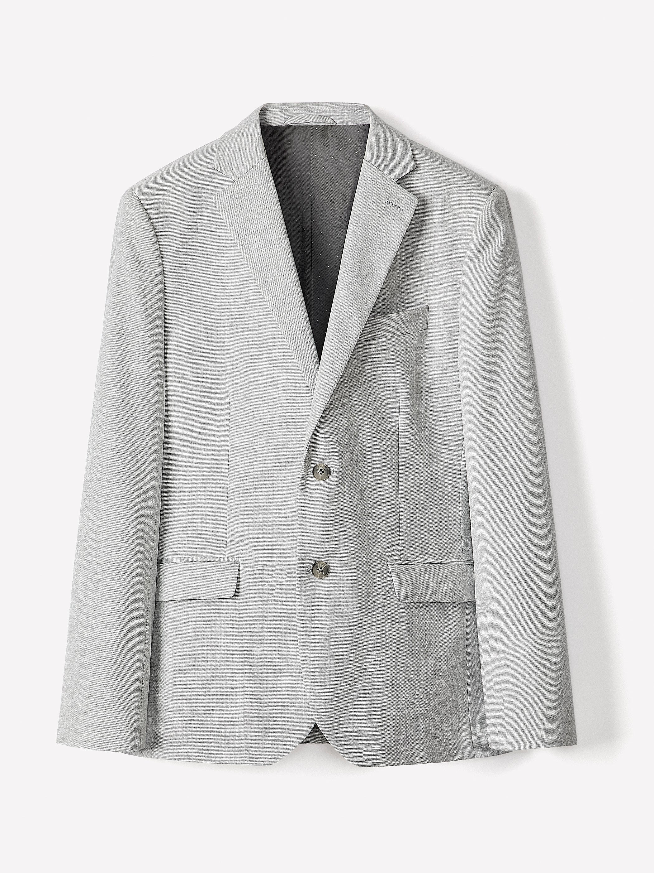 Veston de Complet Essentiel Coupe Ajustée Gris Clair 