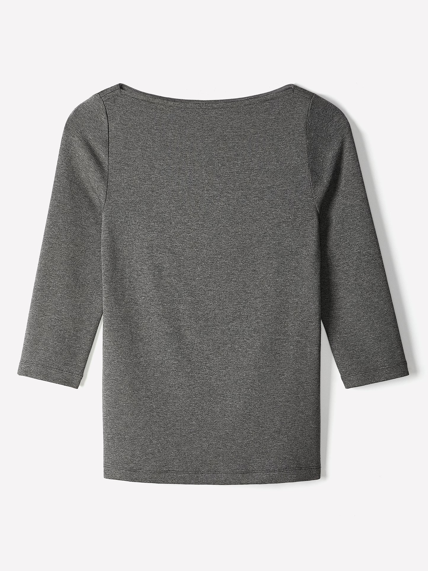 Knit Pullover Boat Neck 3/4 Sleeve