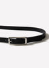 Leather Slim Belt With Square Buckle