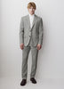 Slim-Fit Checkered Grey Suit Blazer