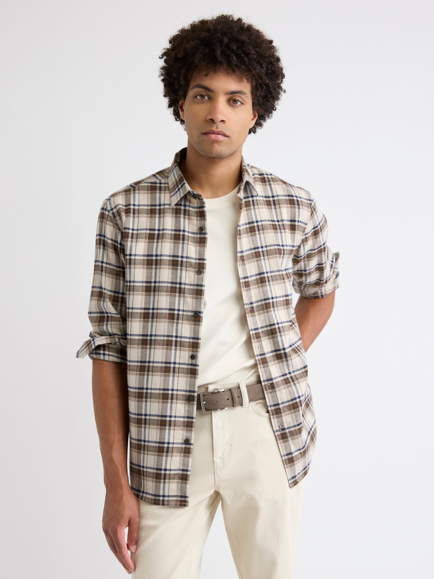 Regular Fit Plaid Flannel Shirt