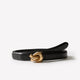 Slim Fit Leather Belt with Knotted Buckle