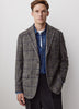 Plaid Wool-Blend Blazer