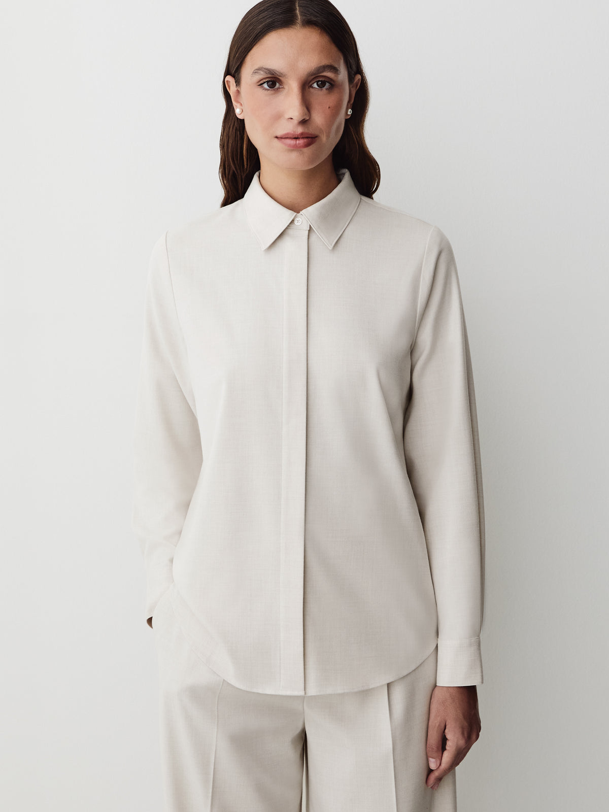 Woven Shirt Stretch Fabric Women