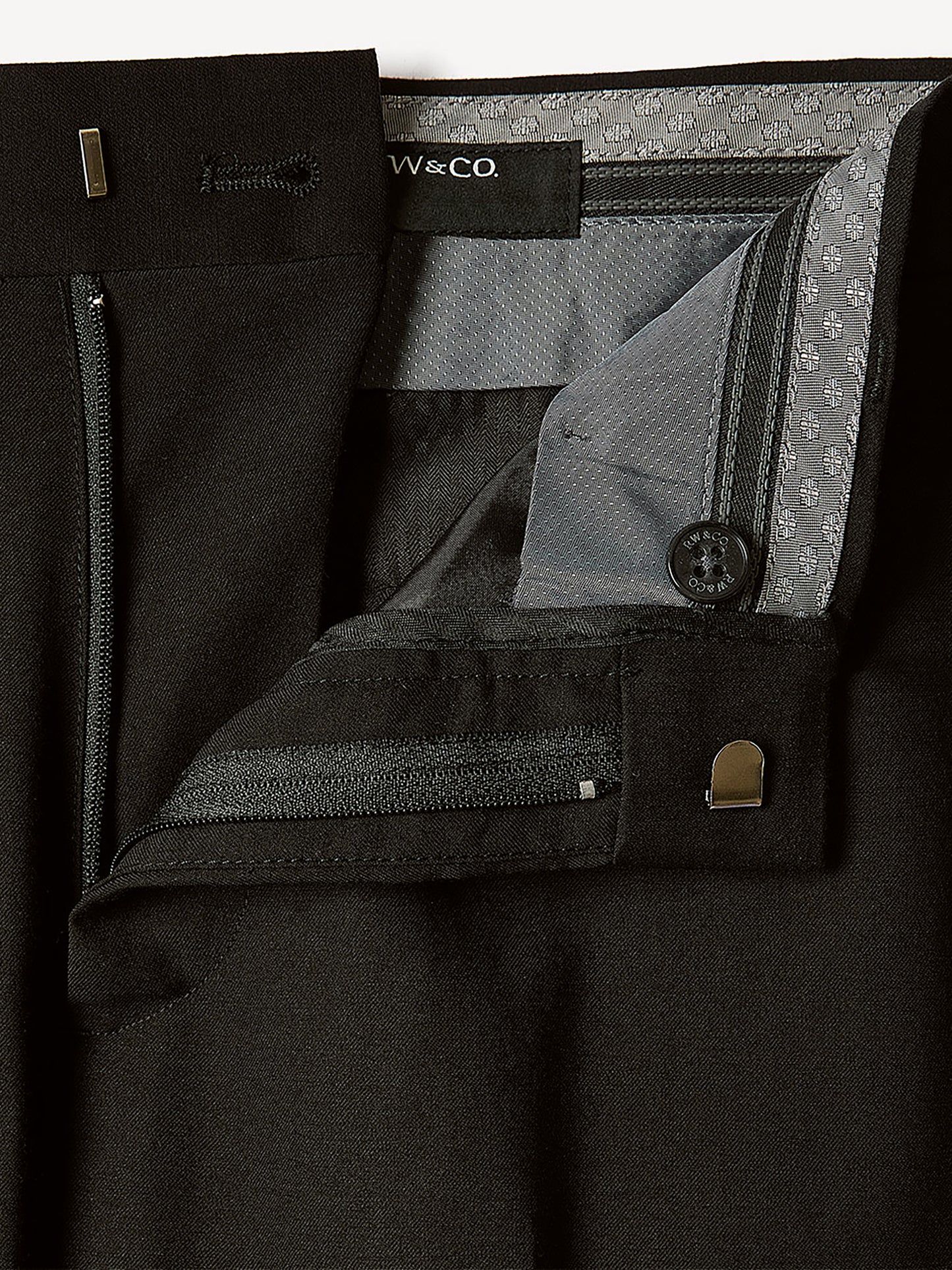 Essential Slim Fit Black Wool-Blend Suit Pant