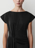 Satin Twist Cocktail Dress, Stretch Polyester Blend