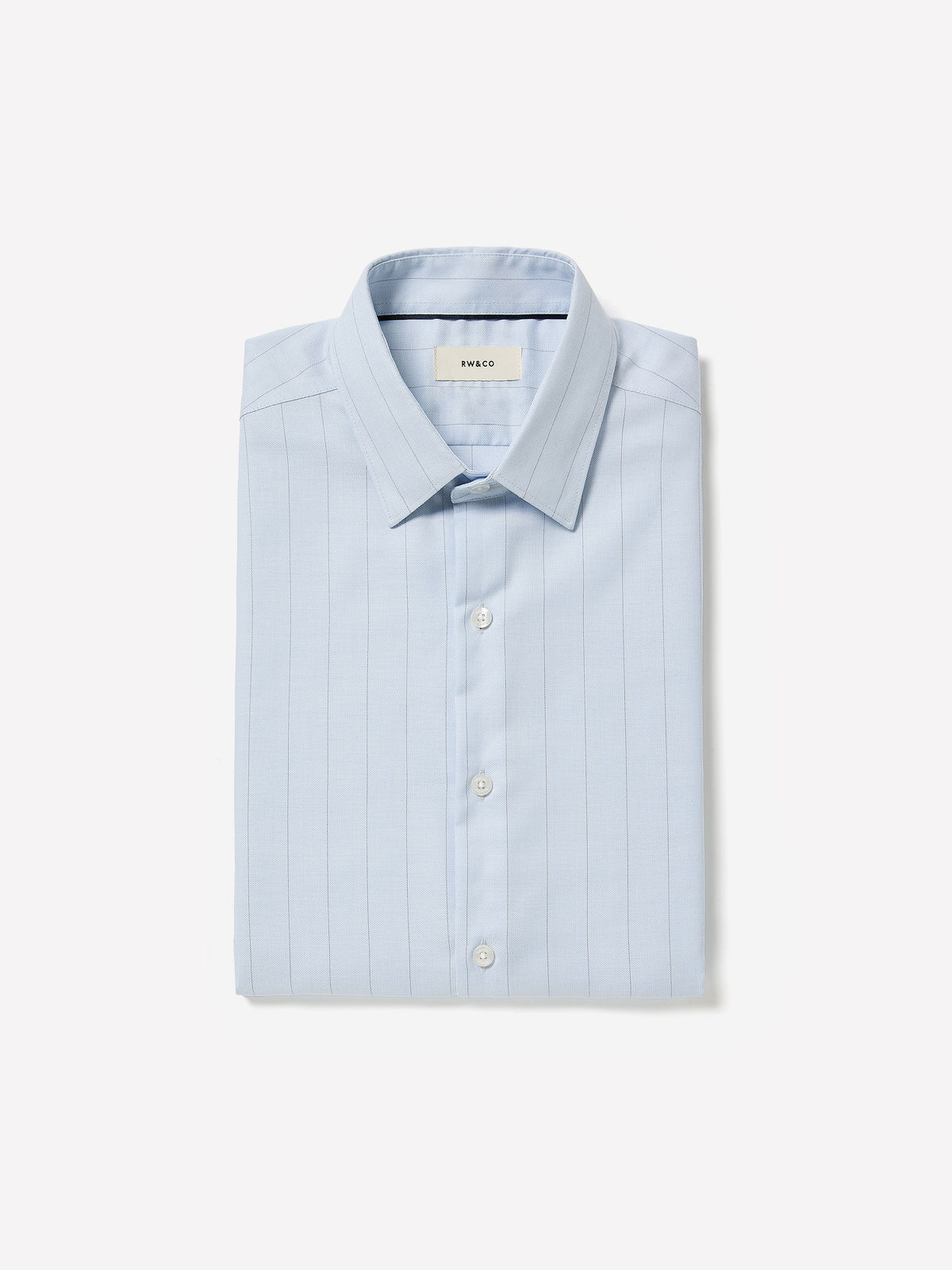 Woven Tailored Collar Shirt Large Fine Stripe