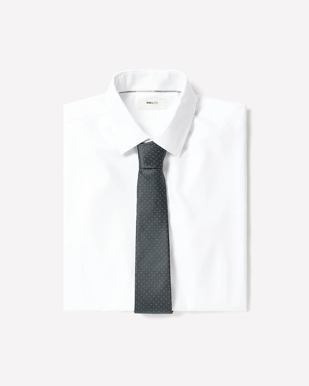 Slim Fit Knit-Like Dress Shirt