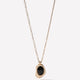 Pendant Necklace with Semi-Precious Stone, Metal Finish