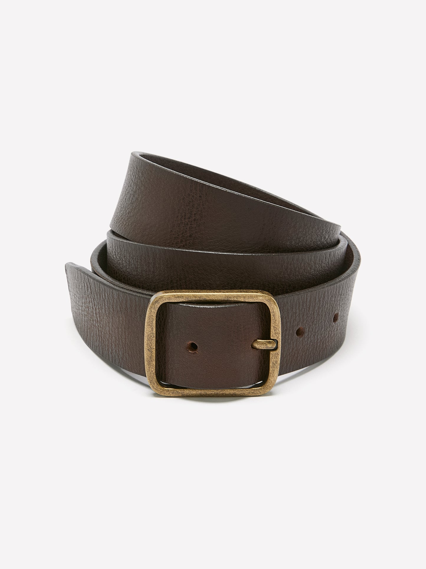Leather Belt with Heritage-Brass Buckle