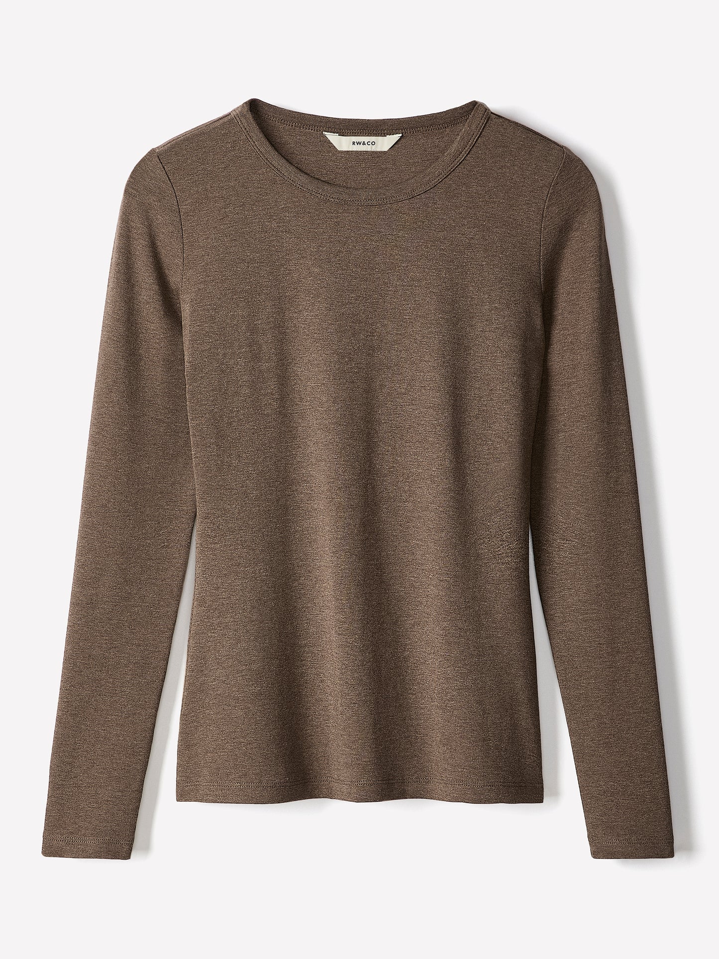 Long Sleeve Knit Pullover Crew Neck Cotton Blend