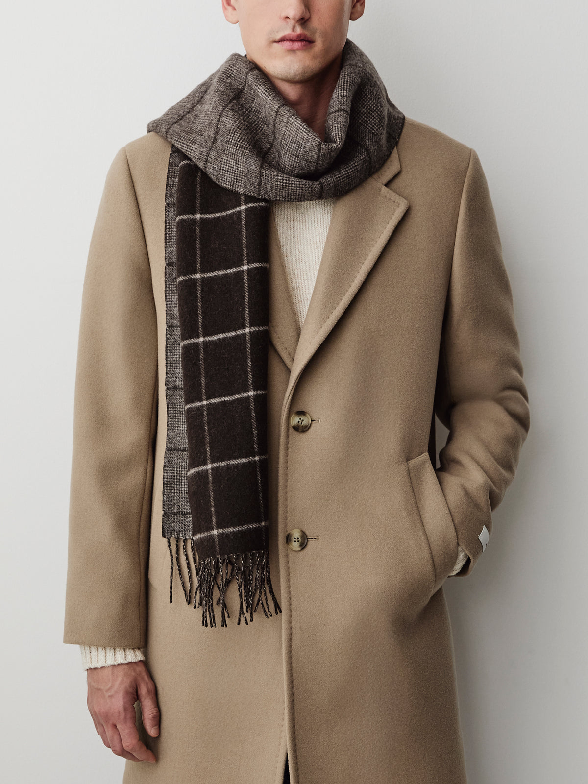 Plaid Wool Scarf