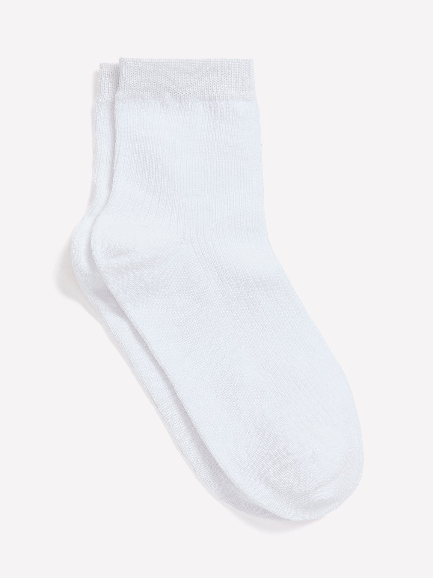 Ribbed Crew Socks