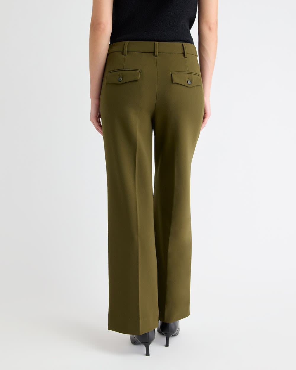 Mid-Rise Wide-Leg Heavy Twill Pant