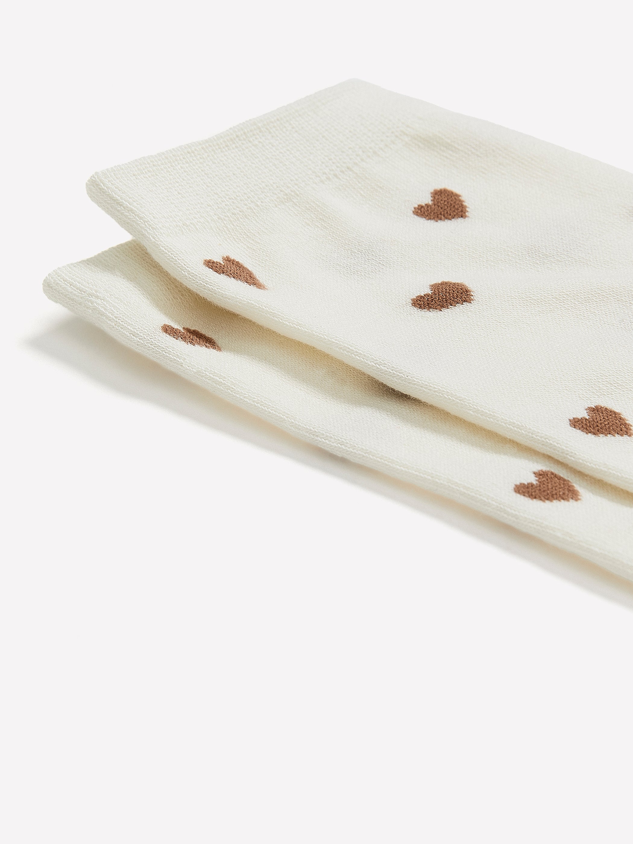 Crew Socks with Tiny Hearts