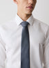 Woven Silk Men's Textured Blue Tie