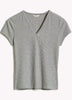 V-Neck Ribbed T-Shirt