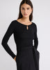 Long-Sleeve Scoop-Neck Ribbed Top