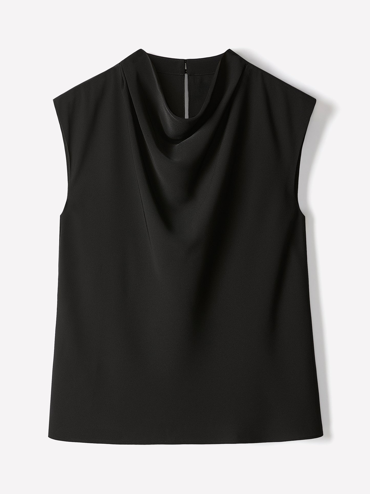 Woven Blouse Luxe Crepe Cowl Neck