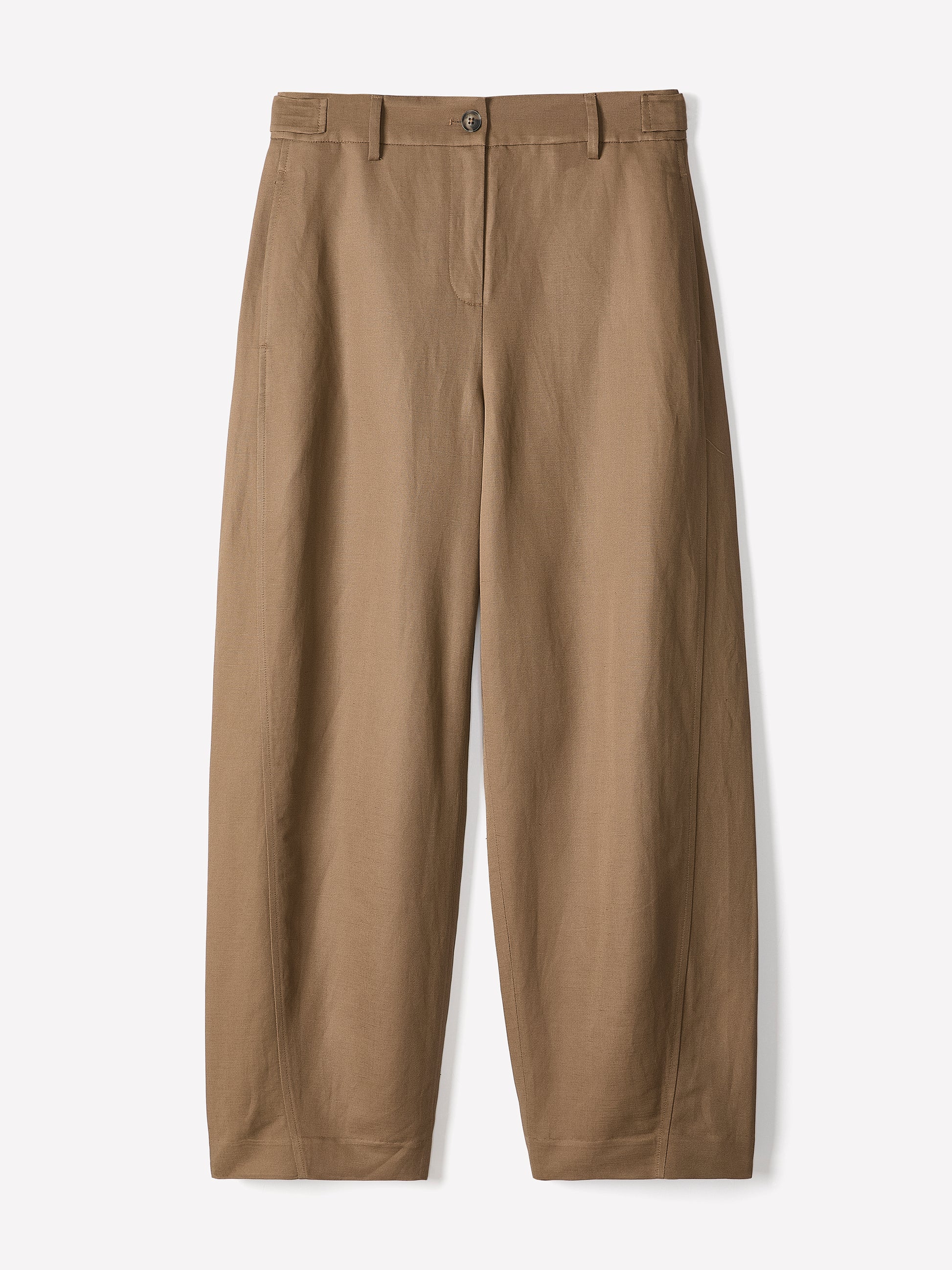 Twill High-Rise Barrel Pant