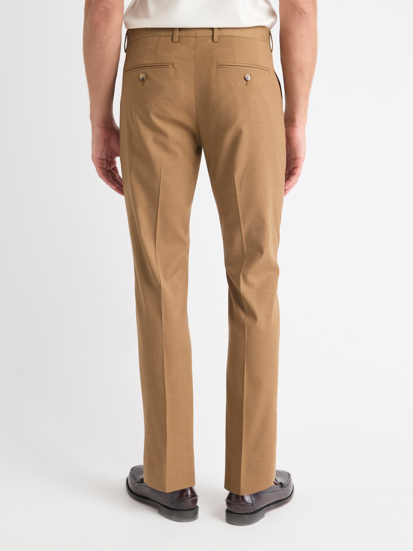 Slim Fit Golden Brown Suit Pant