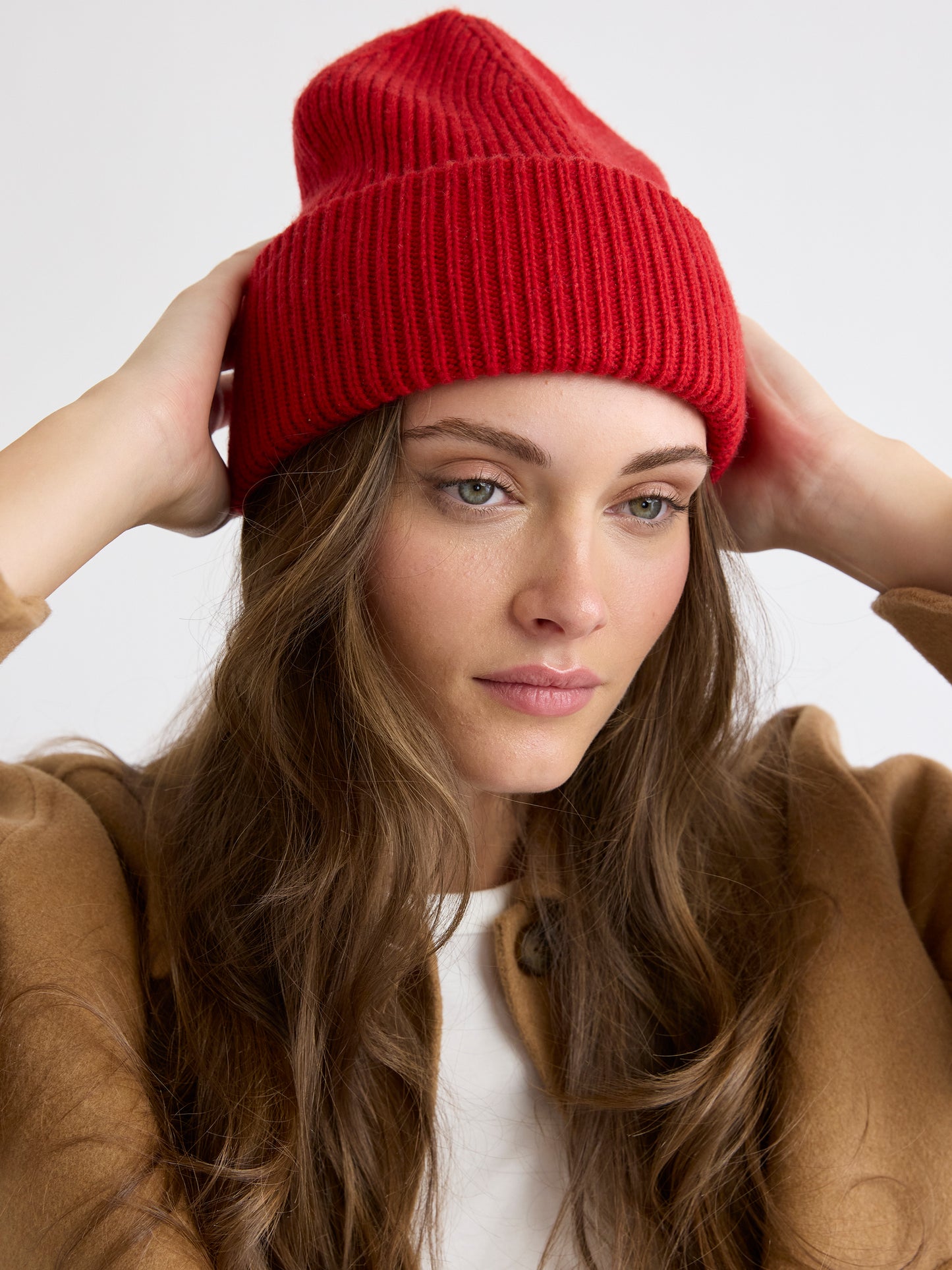 Wool-Blend Ribbed Beanie