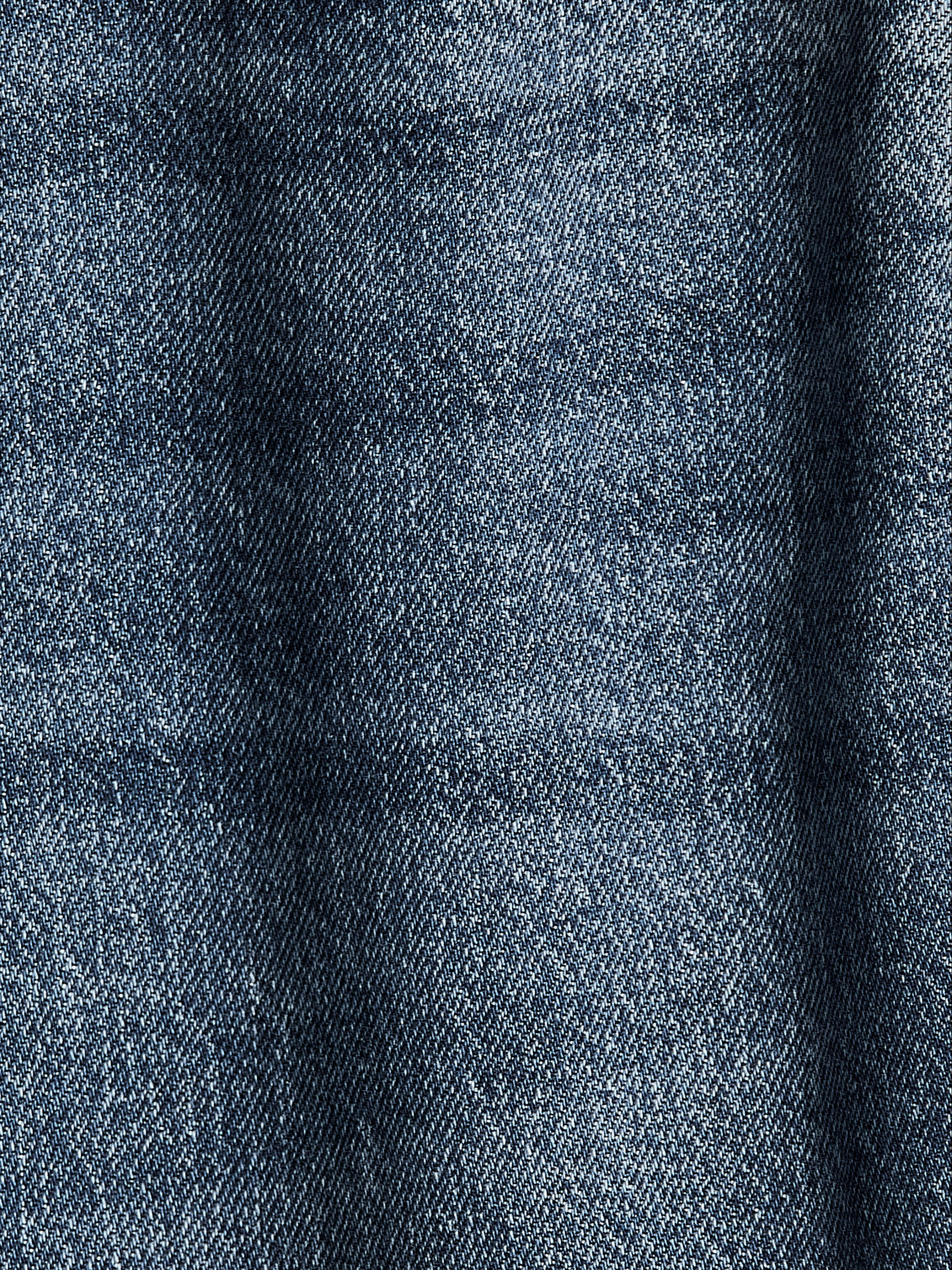 Woven Denim Pant High Rise Wide Leg