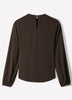Long-Sleeve Crew-Neck Blouse
