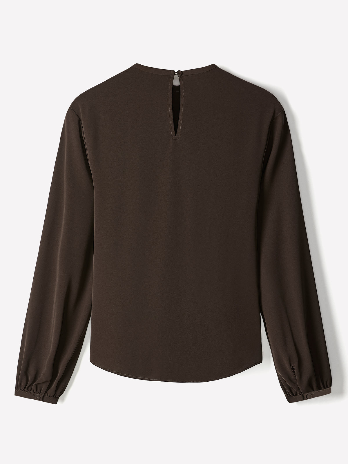 Long-Sleeve Crew-Neck Blouse