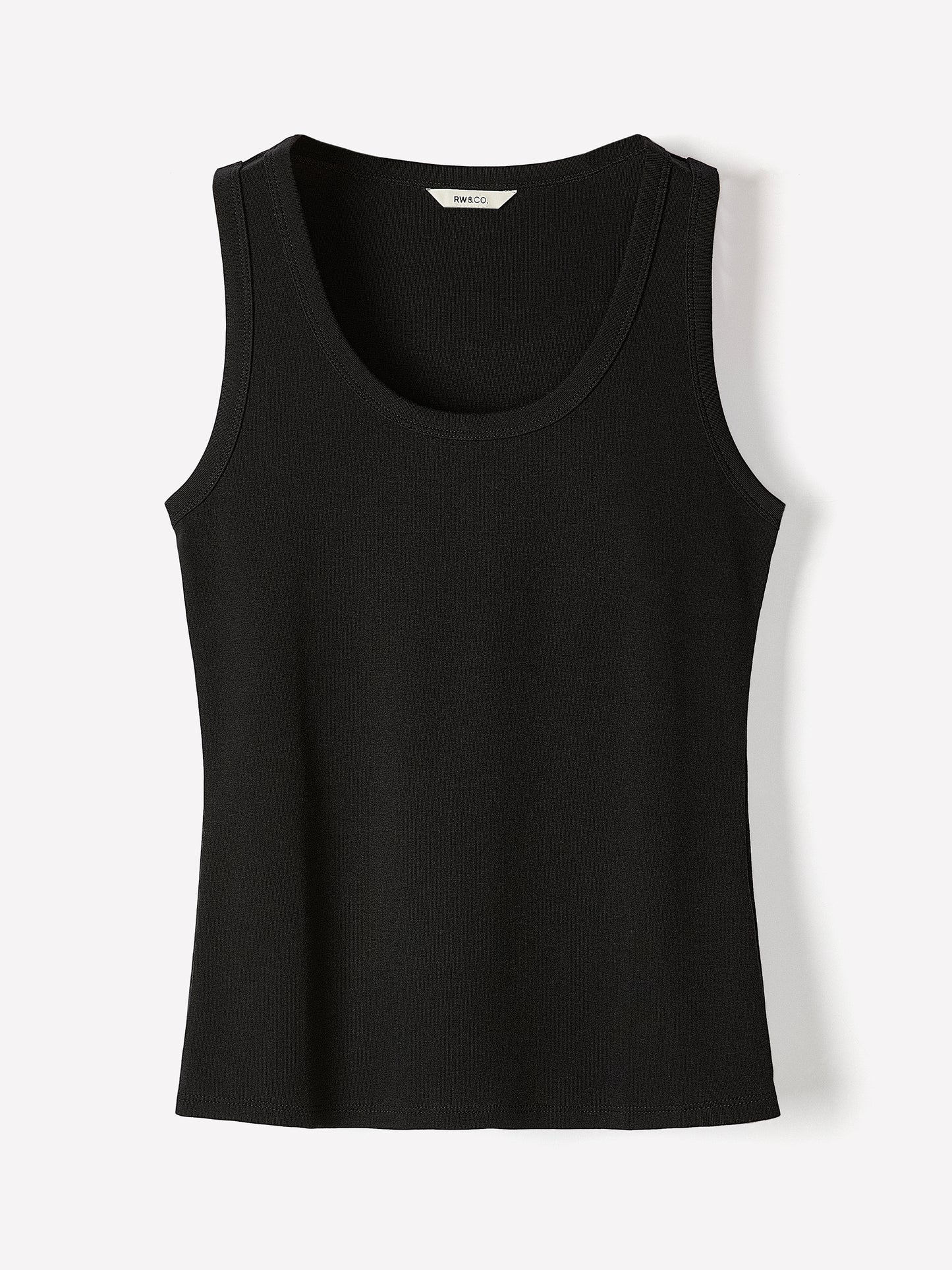 Scoop-Neck Ribbed Tank