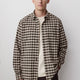 Woven Tailored Collar Shirt, Textured Check, 100% Cotton