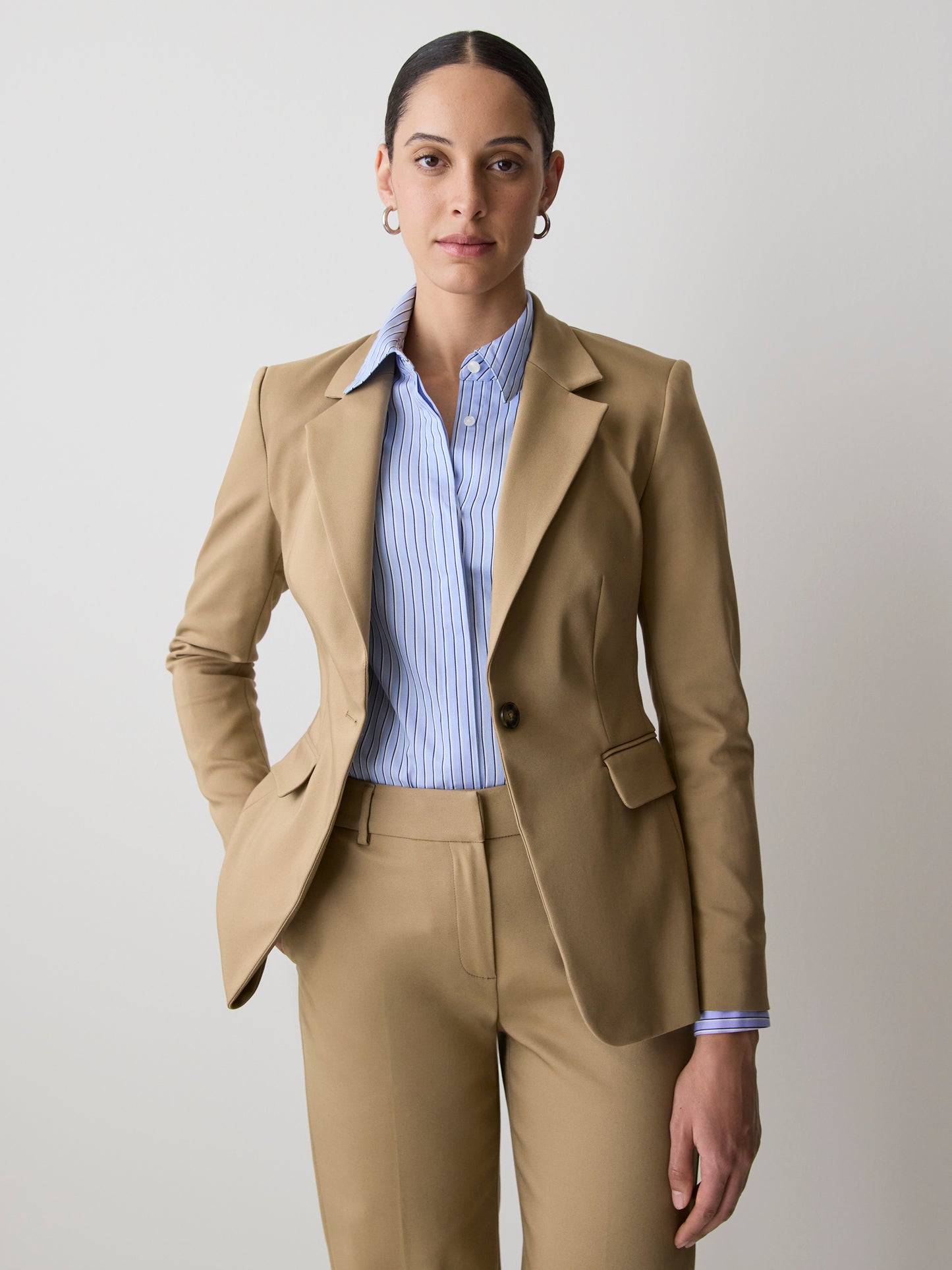 Limitless One-Button Fitted Blazer