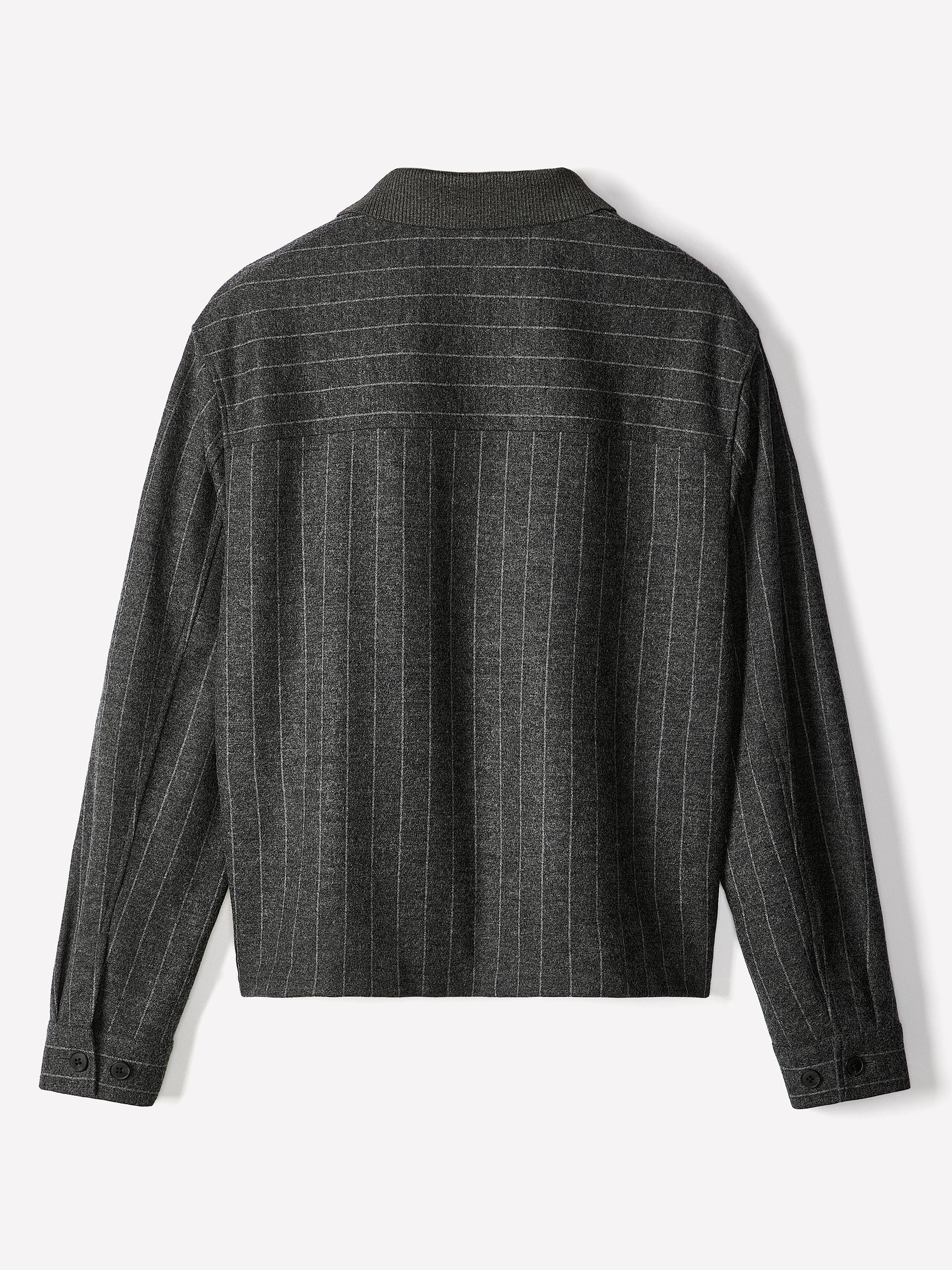 Men's Pinstripe Wool Blend Shacket