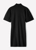 Short-Sleeve Mock-Neck Mini Sweater Dress