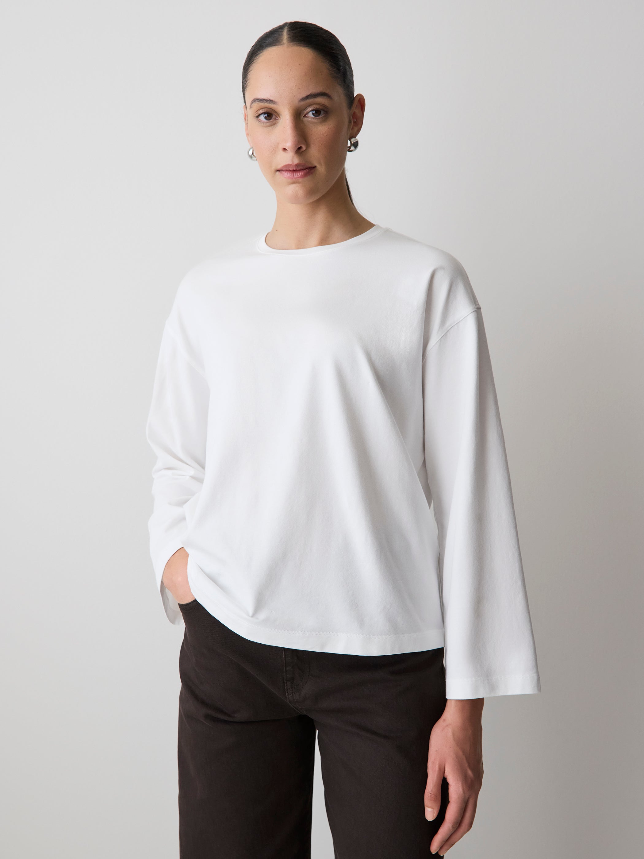 Women's Oversized Supima Cotton Tee Short Sleeve – RW&CO