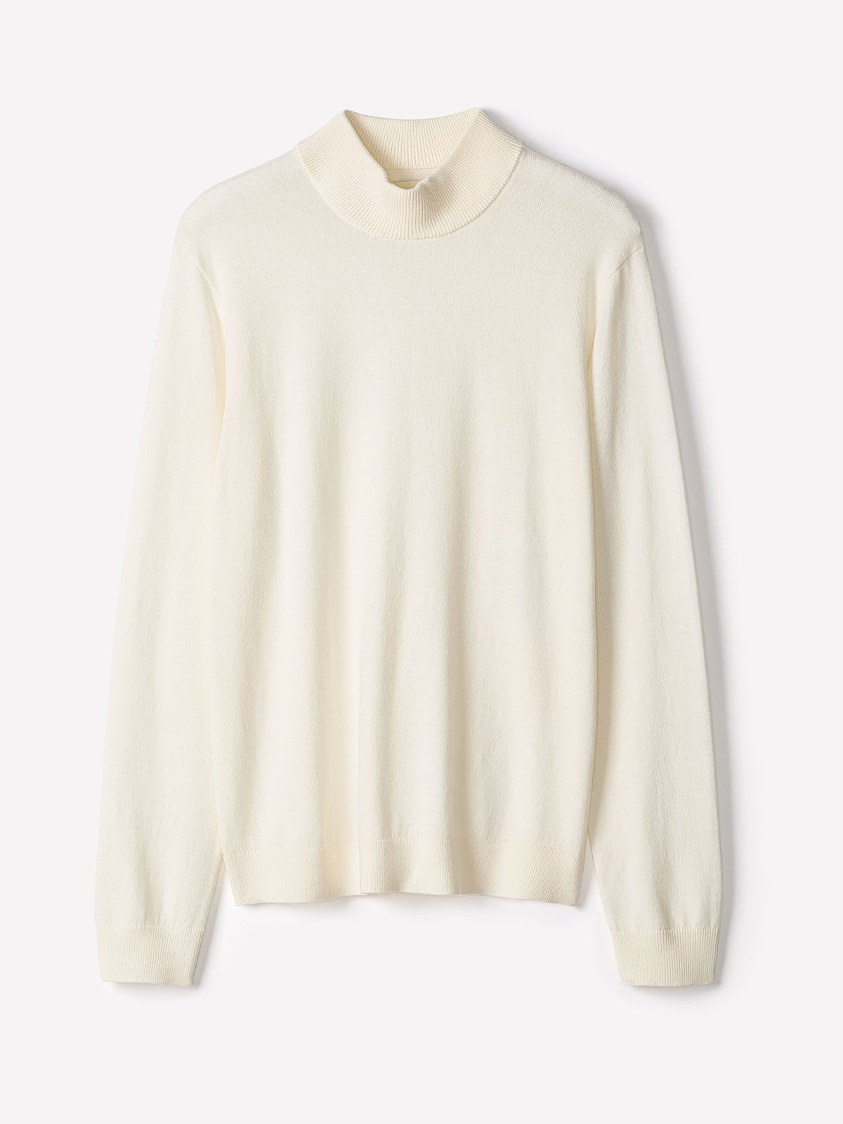 Long Sleeve Mock Neck Pullover Sweater Cotton Blend