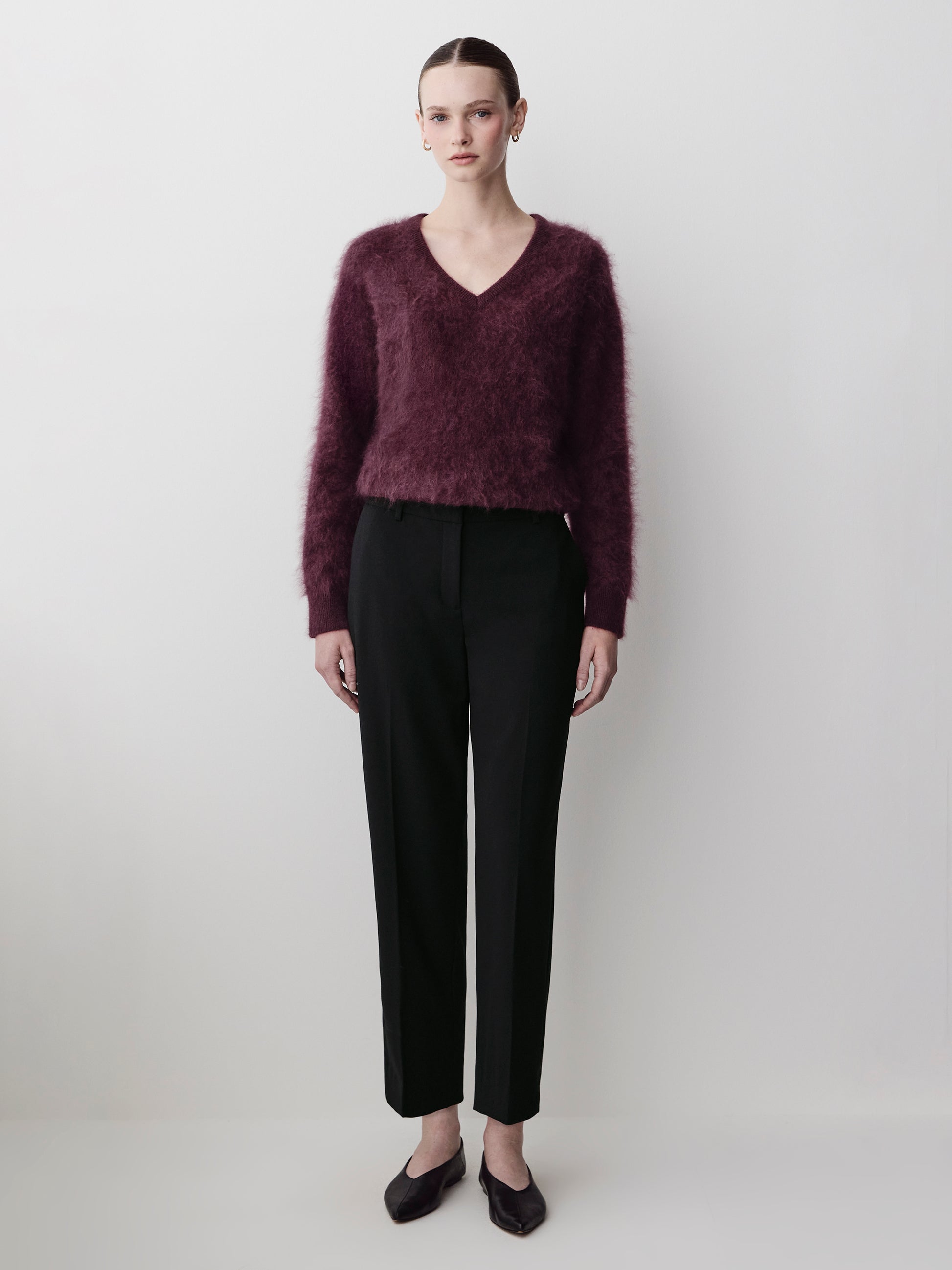 Mid-Rise Straight-Leg Cropped Pant