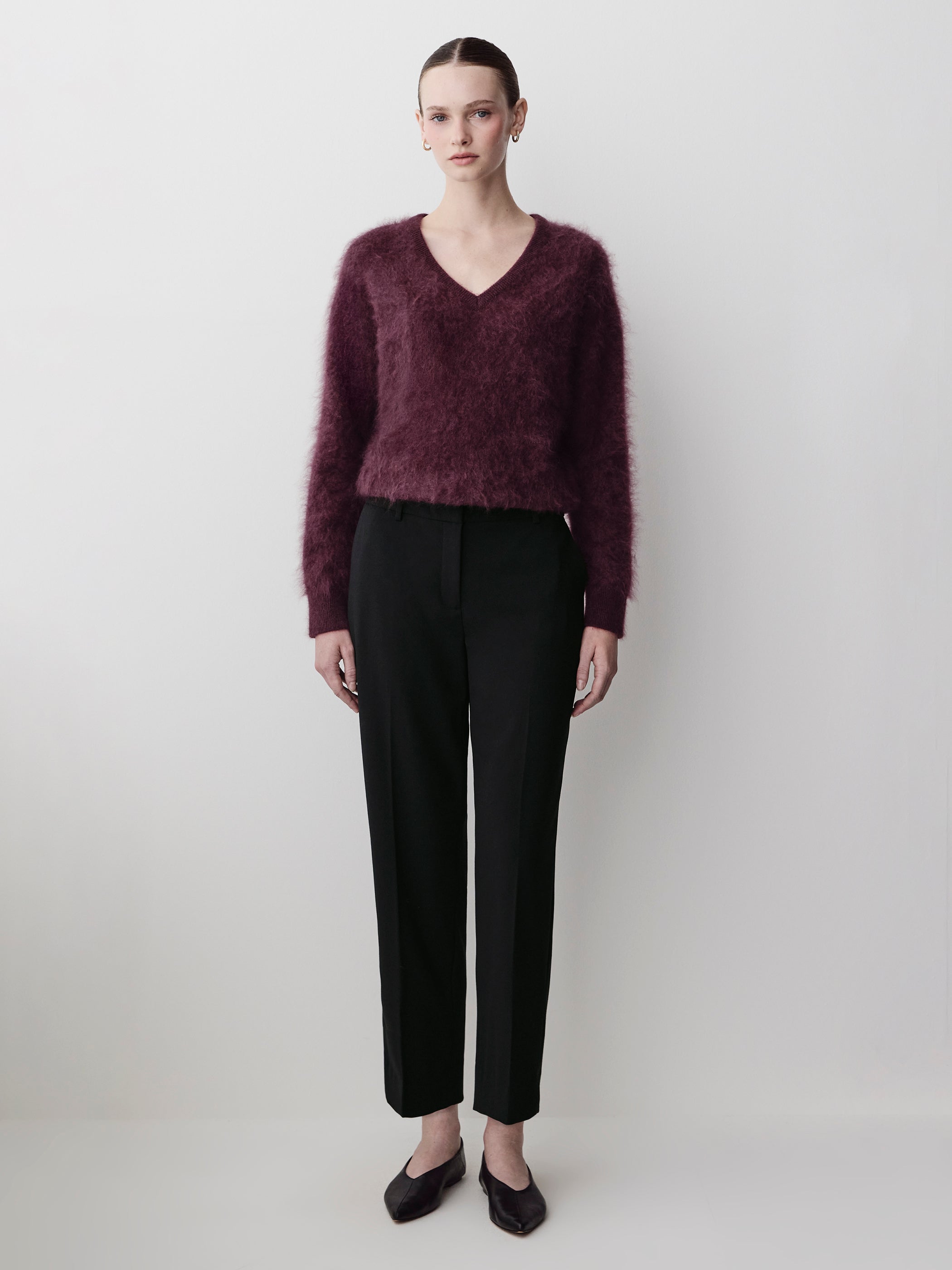 Mid-Rise Straight-Leg Cropped Pant