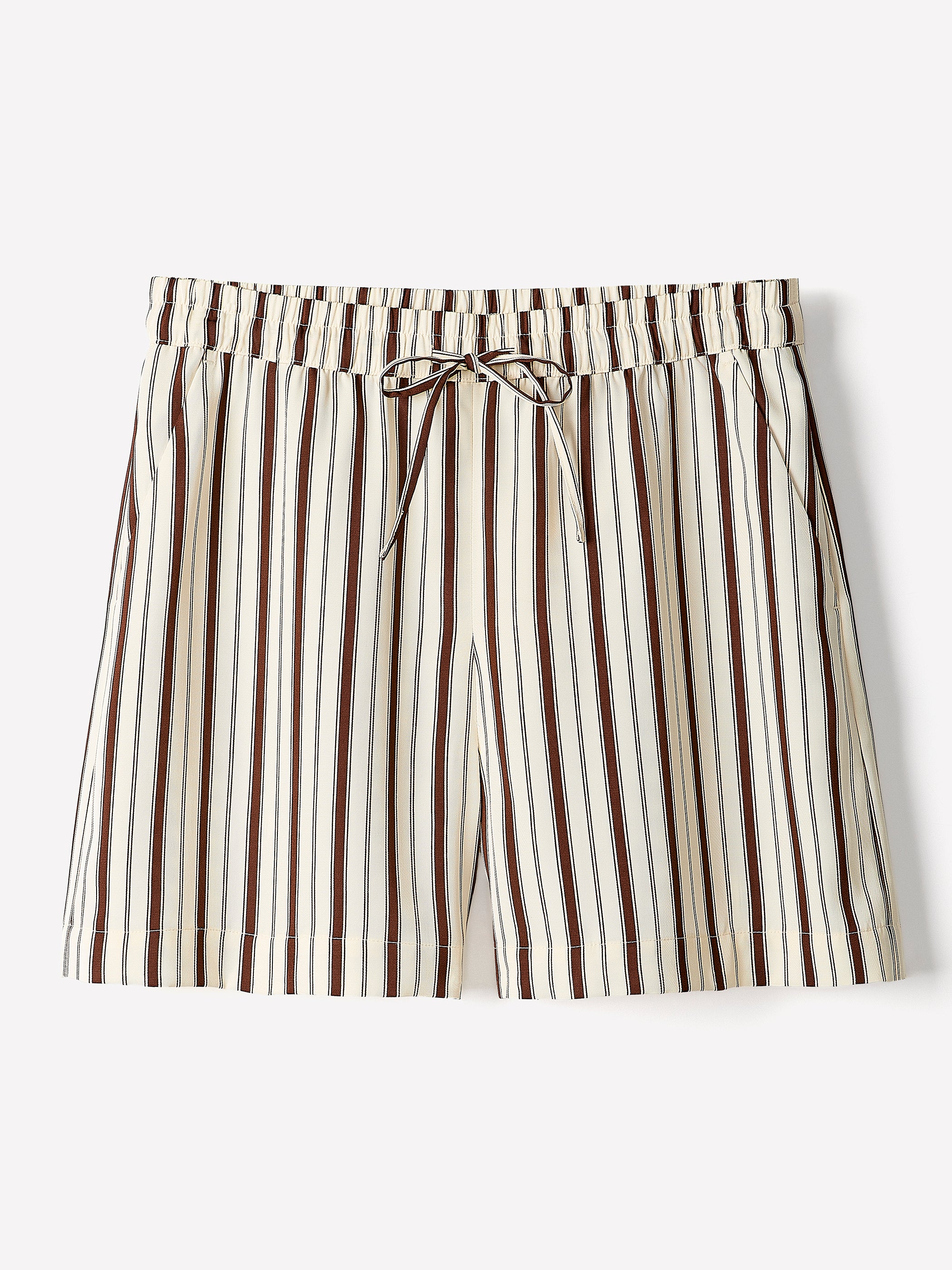 Striped Mid-Rise Pull-On Short
