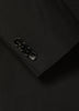 Men's Straight Fit Black Double Breasted Woven Blazer