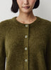 Wool-Blend Long-Sleeve Crew-Neck Cardigan