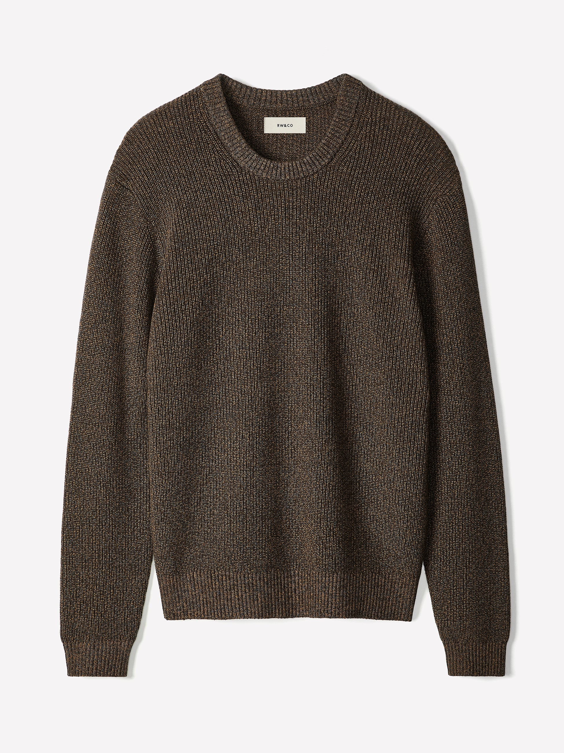 Knit Crewneck Sweater Cotton Cashmere Blend