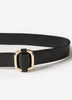 Leather Belt with Large Buckle