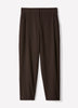 Twill High-Rise Barrel Ankle Pant